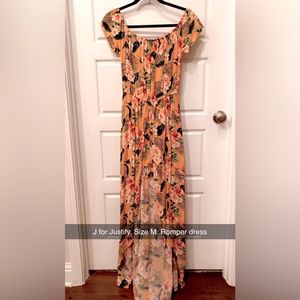 Hawaiian floral romper wrap